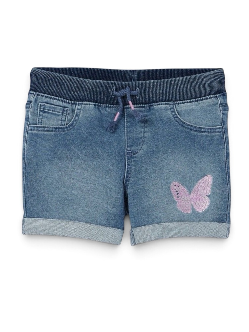 Cat & Jack Butterfly Jean Shorts Medium Wash Denim Girls S 6/6X 🛍️ 2/$8 • 3/$9